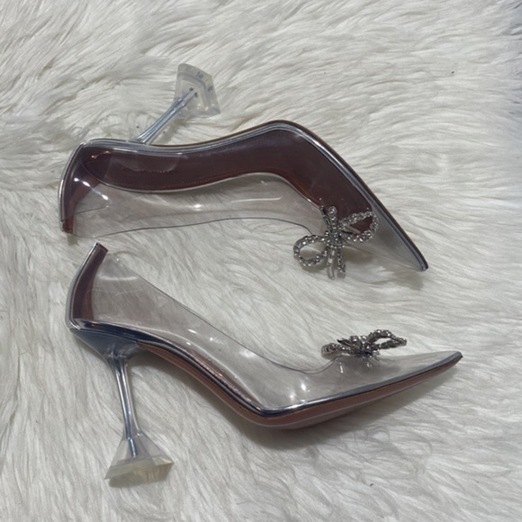 New Amina Muaddi Rosie glass pointed toe pump size 39.5EU - Picture 15 of 15